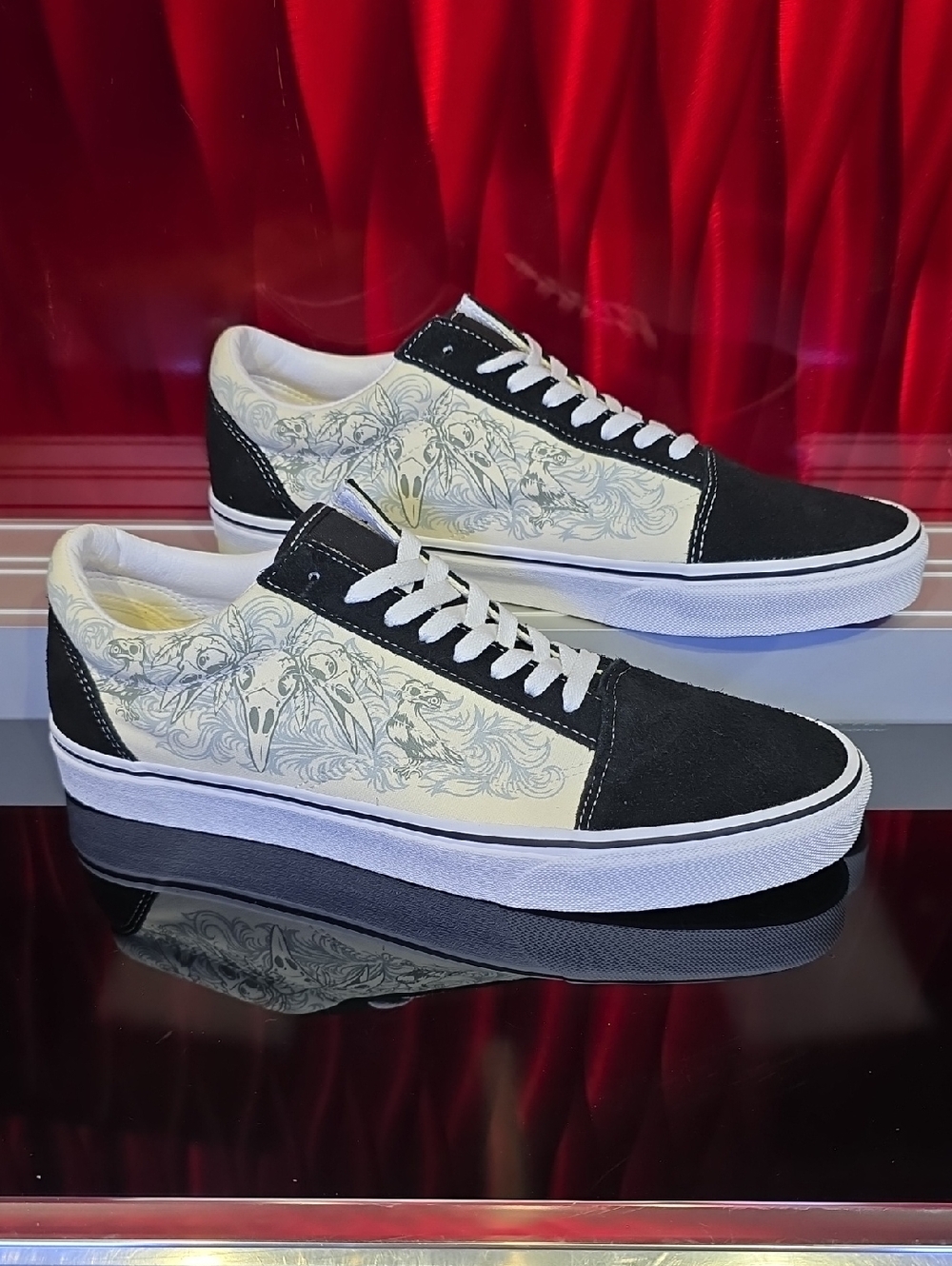 Vans Old Skool Raven Skull Black White Men’s 13 Women’s 14.5 New